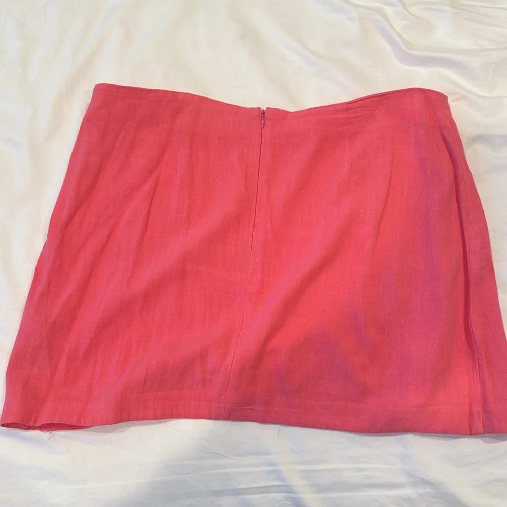 ASOS linen wrap front mini skirt